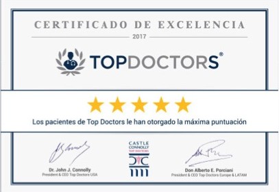 Muchas gracias a los pacientes de Top Doctors por otorgarnos la máxima puntuación